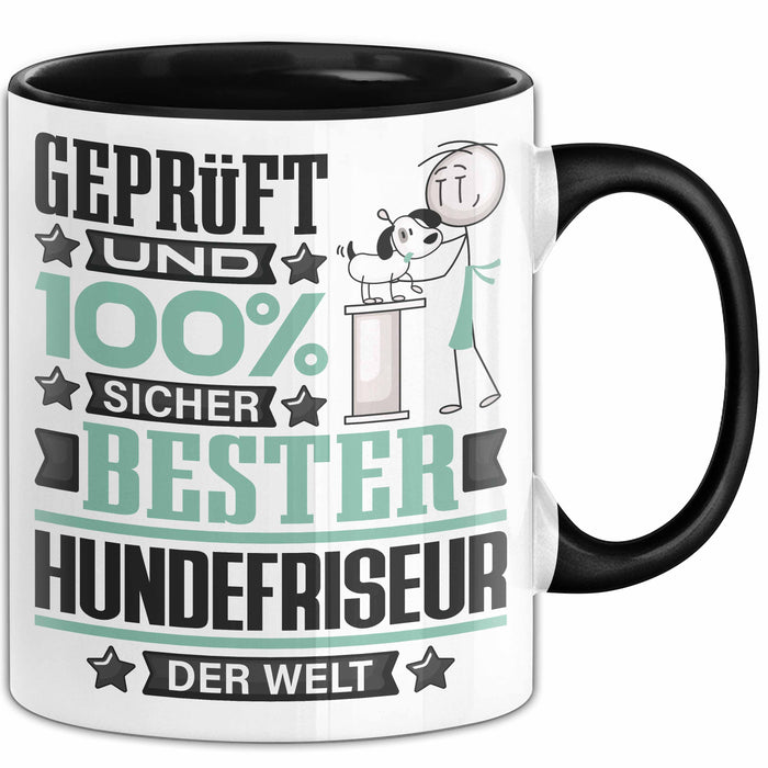 Hundefriseur Geschenk Lustiger Spruch für Hundefriseur Geschenkidee Bester Hundefriseur Der Welt Schwarz Trendation