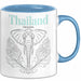 Bangkok Thailand Elefant Tasse Geschenk Lustige Geschenkidee Spruch Blau Trendation