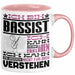 Bassist Geschenk Kaffee-Tasse Geschenkidee für Bassist Ich Bin Bassist Ich Kann Es Dir Erklären Jedoch Nicht Für Dich Verstehen Spruch Lustig Rosa Trendation