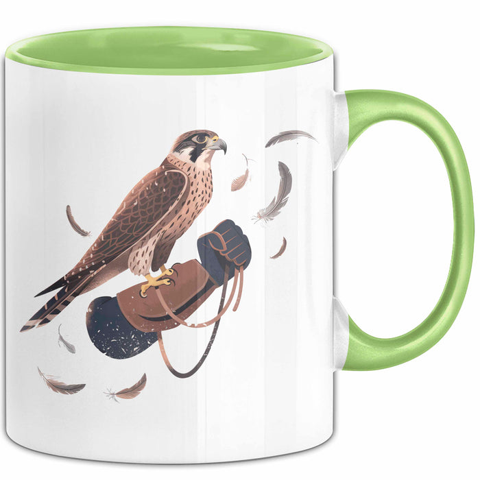 Falke Adler Tasse Geschenk Lustige Geschenkidee Spruch Für Greifvogel Betreuer Grün Trendation