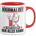 Journalist Tasse Geschenk für Journalist Der Mann Der Alles Kann Geschenkidee zum Geburtstag Rot Trendation
