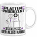 Plattenproduzent Tasse Geschenk für Plattenproduzent Der Mann Der Alles Kann Geschenkidee zum Geburtstag Weiß Trendation