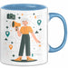 Reiseführer Tasse Geschenk Lustige Geschenkidee Spruch Für Reise Leiter Blau Trendation
