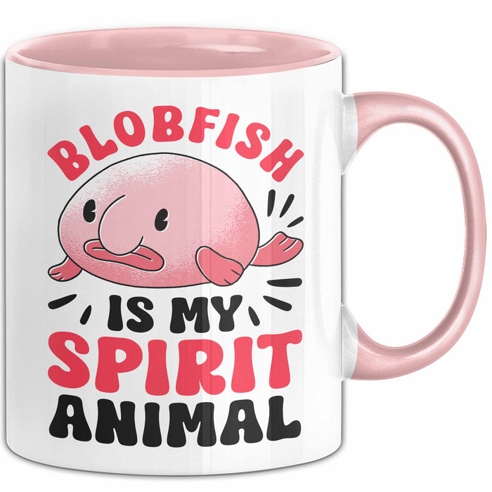 Blobfisch Tasse Geschenk Blobfish Geschenkidee Fan Lustig Humor Becher Rosa Trendation