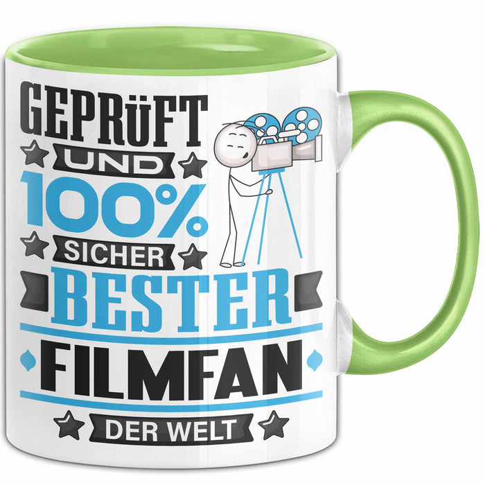Filmfan Geschenk Lustiger Spruch für Filmfan Geschenkidee Bester Filmfan Der Welt Grün Trendation