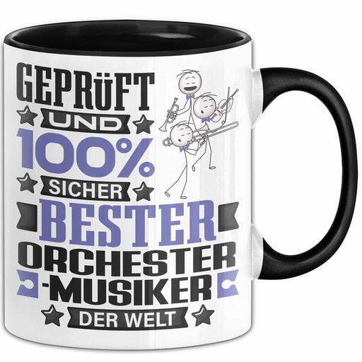 Orchestermusiker Geschenk Lustiger Spruch für Orchestermusiker Geschenkidee Bester Orchestermusiker Der Welt Schwarz Trendation