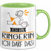 Geschenk für Ringerin Tasse Lustige Geschenkidee Geburtstag Ich Bin Ringerin Ich Darf Das Grün Trendation