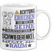 Schwiegerenkel Geschenk Tasse Lustiger Spruch Erheben Sie Sich Der Schwiegerenkel Betritt den Raum Weiß Trendation