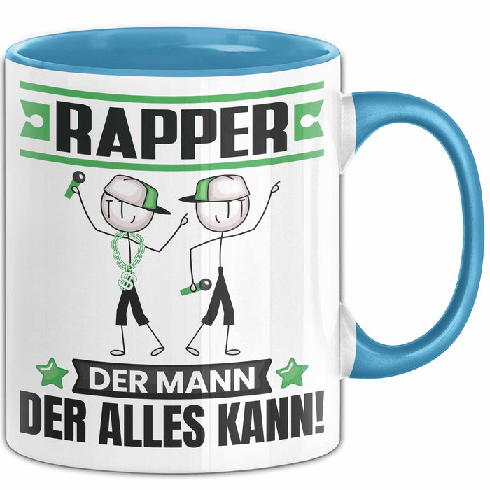 Rapper Tasse Geschenk für Rapper Der Mann Der Alles Kann Geschenkidee zum Geburtstag Blau Trendation