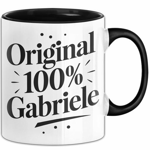 Gabriele Tasse Geschenk Original 100% Gabriele Geschenkidee Geburtstag Schwarz Trendation