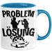 Auto Liebhaber Tasse Geschenk für Driften Männer Geschenkidee Problem und Lösung Drifter Blau Trendation