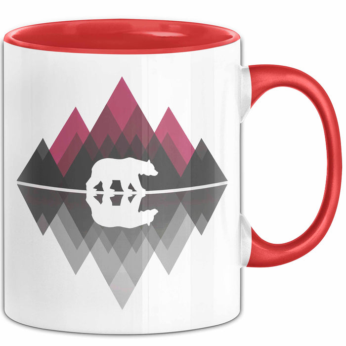 Bär Tier Liebhaber Tasse Becher Geschenk Lustige Geschenkidee Spruch Rot Trendation