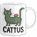 Katzen Tasse Geschenk Cattus Kaktus Geschenkidee Lustig Katze Wortspiel Weiß Trendation