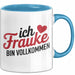 Frauke Tasse Geschenk Ich Bin Vollkommen Frauke Geschenkidee Geburtstag Blau Trendation