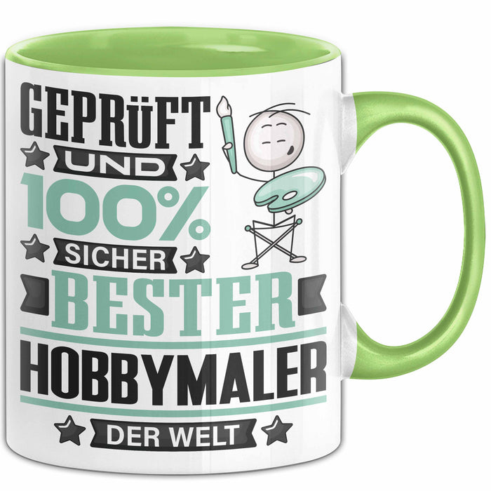 Hobbymaler Geschenk Lustiger Spruch für Hobbymaler Geschenkidee Bester Hobbymaler Der Welt Grün Trendation