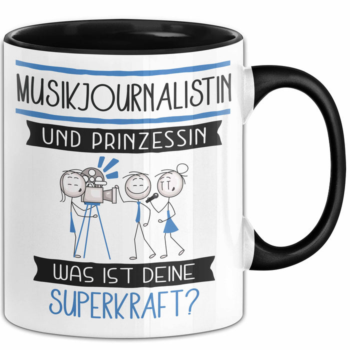 Musikjournalistin Und Prinzessin Tasse Geschenk Für Eine Musikjournalistin Geburtstag Was Ist Deine Superkraft Trendation