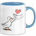 Ente Tier Liebe Herz Tasse Geschenk Lustige Geschenkidee Spruch Blau Trendation