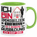 Immobilienkaufmann Ausbildung Tasse Geschenk Ich Bin Immobilienkaufmann In Der Ausbildung Ich Darf Das Geschenkidee Spruch Grün Trendation