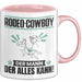 Rodeo-Cowboy Tasse Geschenk für Rodeo-Cowboy Der Mann Der Alles Kann Geschenkidee zum Geburtstag Rosa Trendation