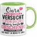 Geschenk Oma Tasse Muttertag Witzige Spruchidee Originell Grün Trendation