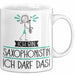 Geschenk für Saxophonistin Tasse Lustige Geschenkidee Geburtstag Ich Bin Saxophonistin Ich Darf Das Weiß Trendation