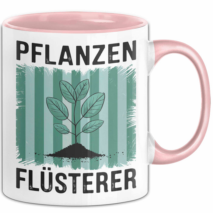 Garten Pflanzen Gärtner Tasse Geschenk Lustige Geschenkidee Spruch Pflanzenflüsterer Rosa Trendation