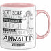 Anwältin Geschenk Becher Tasse Gott Schuf Alle Menschen Gleich Nur Die Besten Durfeten Anwältin Werden Geschenkidee Lustig Rosa Trendation
