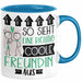 Freundin Geschenk Tasse Lustig Geschenkidee für Freundin Geburtstag So Sieht Eine Richtig Coole Freundin Aus Frauen Spruch Blau Trendation
