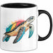 Schildkröte Tierliebhaber Tasse Geschenk Lustige Geschenkidee Spruch Schwarz Trendation