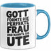 Ute Tasse Geschenk Gott Formte Die Perfekte Frau Ute Geschenkidee Blau Trendation