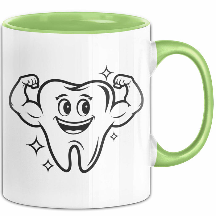 Zahnarzt Tasse Geschenkidee Zahnarzthelferin Lustiger Spruch Geschenkidee Lustig Grün Trendation