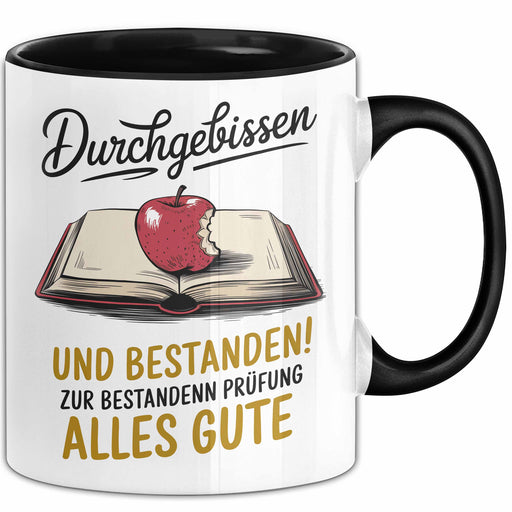 Schüler Abschluss Tasse Geschenk Lustige Geschenkidee Spruch Durchgebissen Und Bestanden Trendation