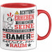Gamer Geschenk Tasse Lustiger Spruch Erheben Sie Sich Der Gamer Betritt den Raum Rot Trendation
