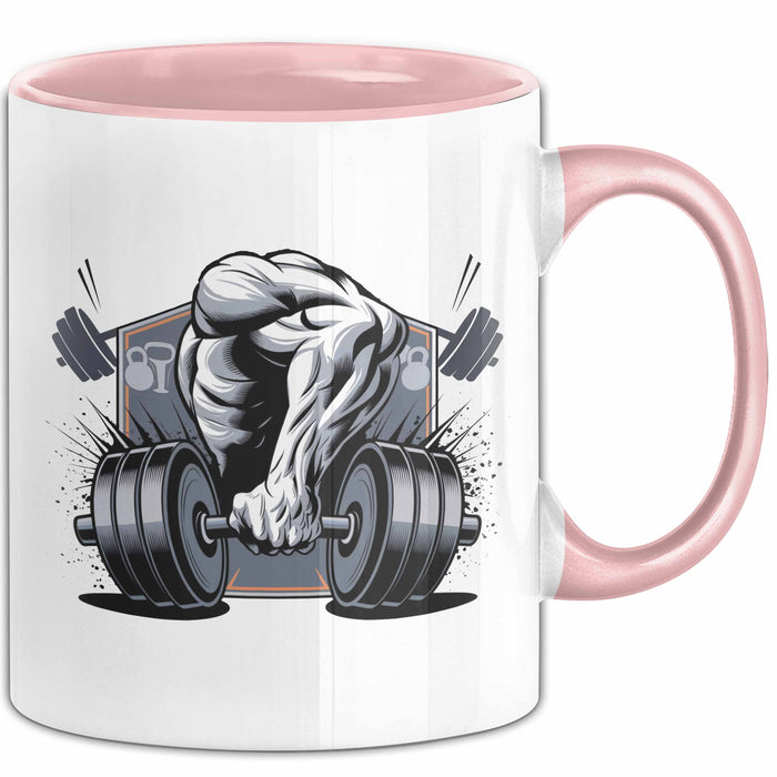 Fitness Enthusiast Tasse Geschenkidee für Fitnessliebhaber Rosa Trendation
