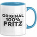 Fritz Tasse Original 100% Fritz Geschenk Blau Trendation