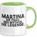 Martina Tasse Martina – Die Frau. Der Mythos. Die Legende. Geschenk Grün Trendation