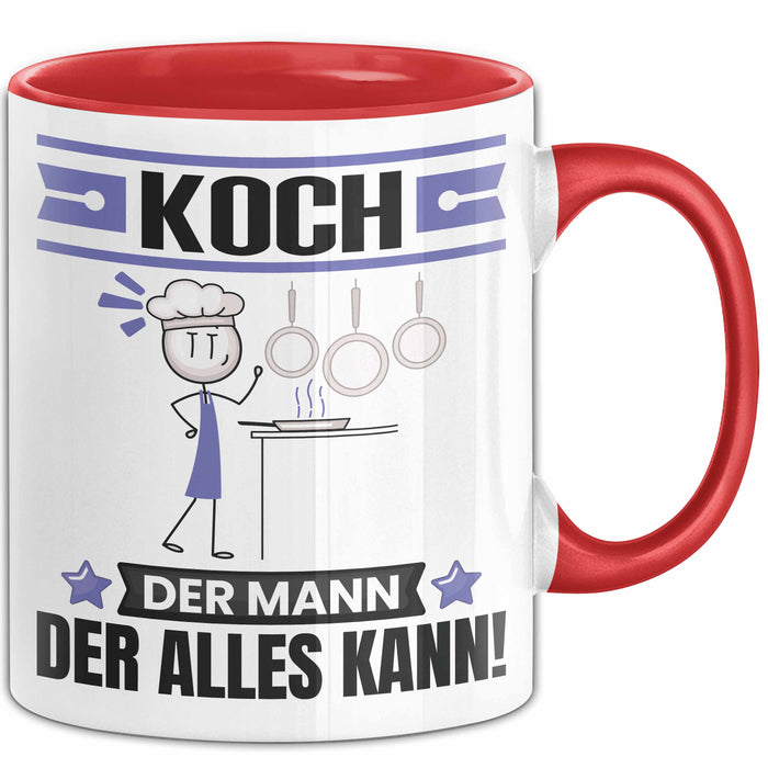 Koch Tasse Geschenk für Koch Der Mann Der Alles Kann Geschenkidee zum Geburtstag Rot Trendation