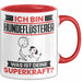 Hundeflüsterer Tasse Geschenk für Hundeflüsterer Geburtstag Lustiger Spruch Kaffee-Becher Was Ist Deine Superkraft Rot Trendation