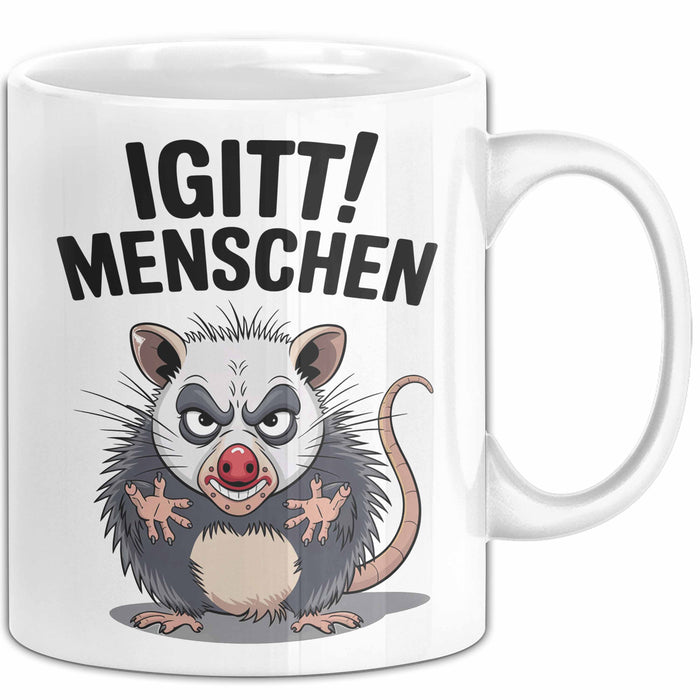 Sarkastischer Sarkasmus Introvertierter Tasse Geschenk Lustige Geschenkidee Spruch Igitt Menschen Weiß Trendation