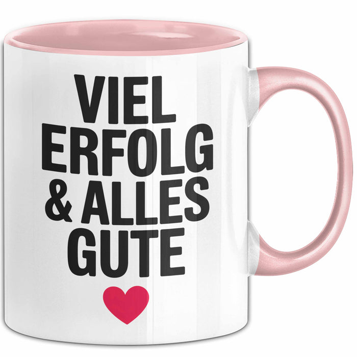 Büroarbeit Kollege Abschied Tasse Geschenk Lustige Geschenkidee Spruch Viel Erfolg Und Alles Gute Rosa Trendation