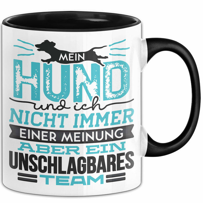 Hund Tasse Geschenk Spruch Lustig Mein Hund Und Ich Team Schwarz Trendation
