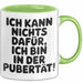 Teenager Jugend Sarkasmus Tasse Geschenk Lustige Geschenkidee Spruch Ich Kann Nichts Dafür Ich Bin In Der Pubertät Grün Trendation
