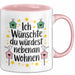 Freundschaft Tasse Geschenk Ich Wuenschte Du Wuerdest Nebenan Wohnen Geschenkidee Rosa Trendation