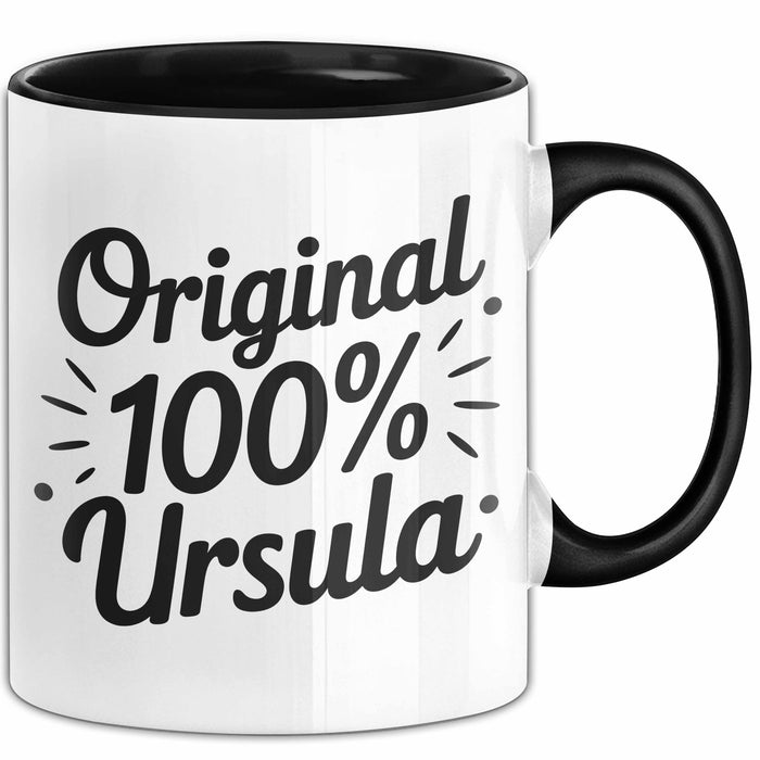 Ursula Tasse Geschenk Original 100% Ursula Geschenkidee Geburtstag Schwarz Trendation