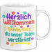 Office Arbeitskollege Tasse Geschenk Lustige Geschenkidee Spruch Herzlich Willkommen Schön Dass Du Unser Team Verstärkt Weiß Trendation