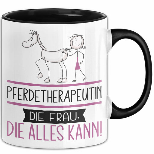 Pferdetherapeutin Geschenk Tasse Becher Die Frau Die Allen Kann Geschenkidee für eine Pferdetherapeutin Lustig Trendation