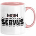 München Servus Tasse Geschenk Heimat Münchener Geschenkidee Kaffee-Becher Bayern Servus Rosa Trendation