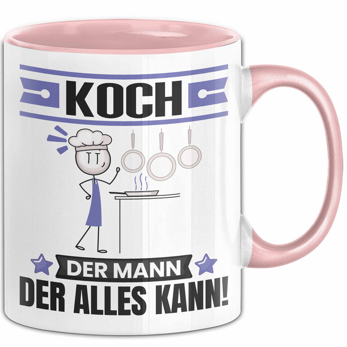 Koch Tasse Geschenk für Koch Der Mann Der Alles Kann Geschenkidee zum Geburtstag Rosa Trendation