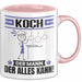 Koch Tasse Geschenk für Koch Der Mann Der Alles Kann Geschenkidee zum Geburtstag Rosa Trendation