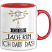 Geschenk für Jägerin Tasse Lustige Geschenkidee Geburtstag Ich Bin Jägerin Ich Darf Das Rot Trendation